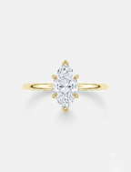 Marquise Ring – 925 Sterling Silber, 14K vergoldet