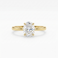 3 Karat Oval Moissanit Ring – 925 Sterling Silber, vergoldet