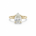 3 Karat Moissanit Ring – Tropfenschliff, 925 Sterling Silber, vergoldet