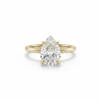 3 Karat Moissanit Ring – Tropfenschliff, 925 Sterling Silber, vergoldet